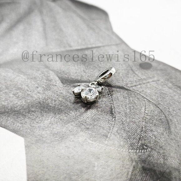 Pandora Mickey Mouse Sparkling Head Silhouette Dangle Charm - Picture 5 of 6